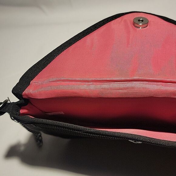 Charming Black Crossbody Bag with Heart Accent - Picture 4 of 5